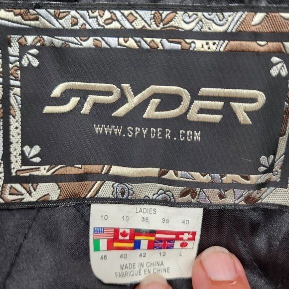 Spyder Womens Brown Insulated Ski Jacket with Faux Fur Collar Size 10 EUC - Picture 13 of 15